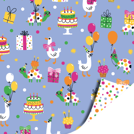 Afbeeldingen van KP® Cadeaupapier 50cm 200m - Party time