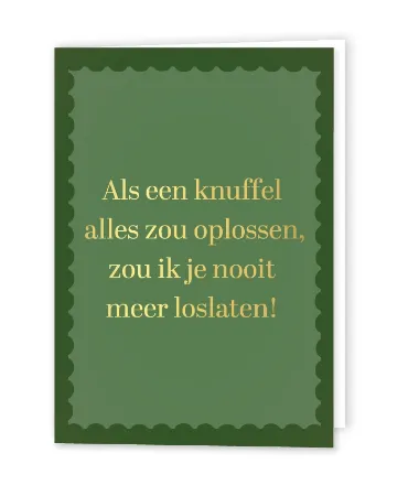 KP® Wenskaarten gevouwen - Als een knuffel alles zou oplossen- 5 stuks