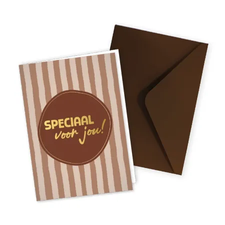 KP® Wenskaarten gevouwen - Speciaal voor jou (beige) - 5 stuks