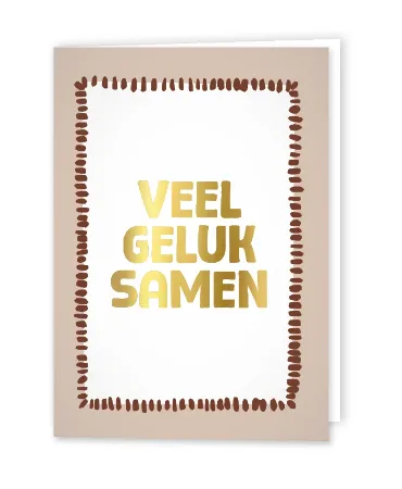KP® Wenskaarten gevouwen - Veel geluk samen - 5 stuks
