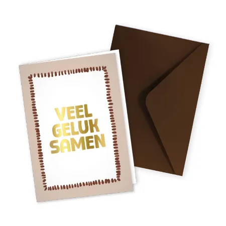KP® Wenskaarten gevouwen - Veel geluk samen - 5 stuks