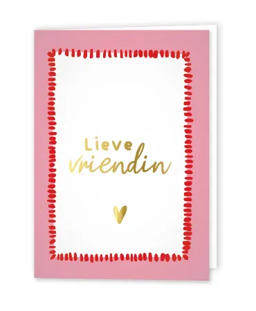 KP® Wenskaarten gevouwen - Lieve vriendin - 5 stuks