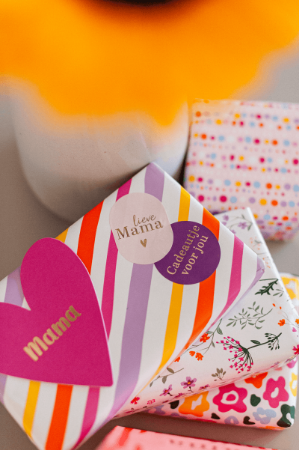 Lieve mama - 3 roze stickers voor moederdag