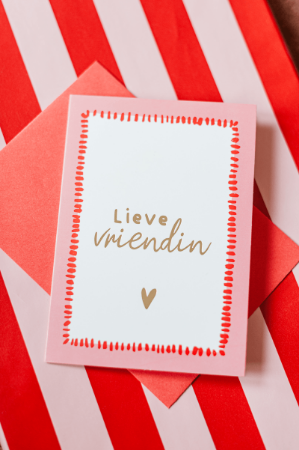 KP® Wenskaarten gevouwen - Lieve vriendin - 5 stuks