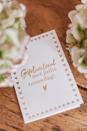 KP® Wenskaarten gevouwen - Gefeliciteerd met jullie trouwdag - 5 stuks