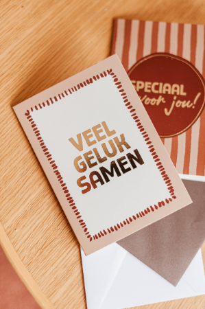 KP® Wenskaarten gevouwen - Veel geluk samen - 5 stuks