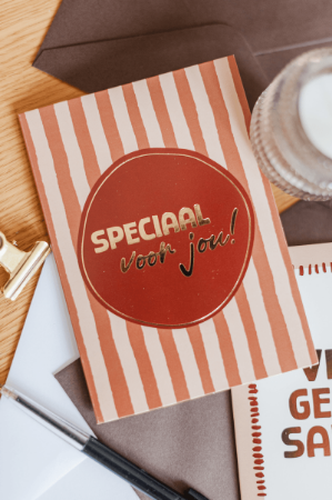 KP® Wenskaarten gevouwen - Speciaal voor jou (beige) - 5 stuks