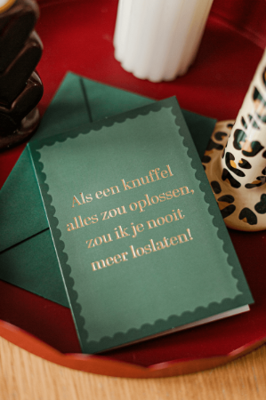 KP® Wenskaarten gevouwen - Als een knuffel alles zou oplossen- 5 stuks