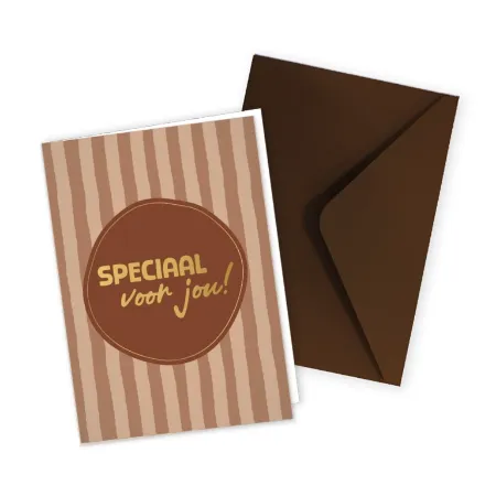 KP® Wenskaarten gevouwen - Speciaal voor jou (beige) - 5 stuks