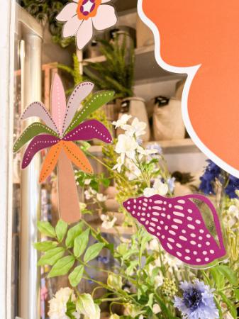 Zomerse Raamstickers in diverse maten - Bohemian Summer - Transparant