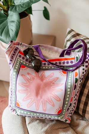 Canvas tas - katoenen tas - bohemian tropic