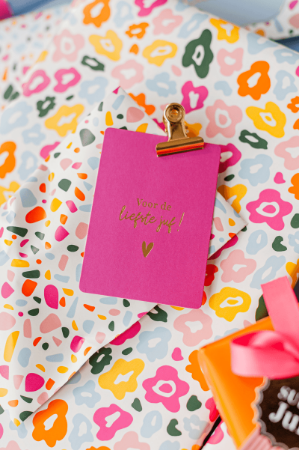 KP® Cadeaukaartjes A7 - Voor de liefste juf (magenta), 25 stuks