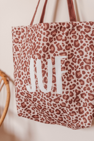 KP® Canvas tas - Leopard Juf - Katoenen tas