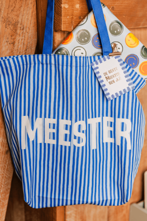 KP® Canvas tas - Meester (soft stripe) - Katoenen tas