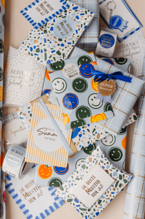 KP® Wenskaarten A6 - De beste meester ben jij (blauw) - 10 stuks