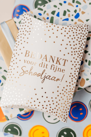 Gondeldoosjes - Bedankt voor het fijne schooljaar - Wit met goud