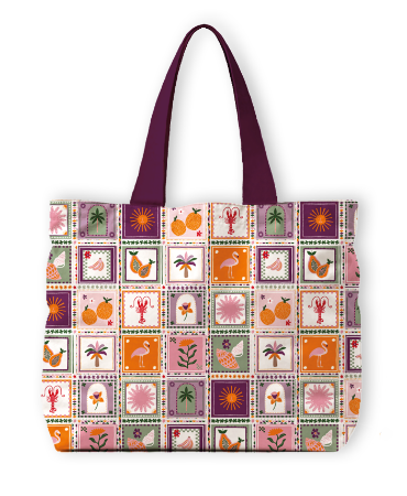 Strandtas met zomerse design - Bohemian Summer 65x18x49cm