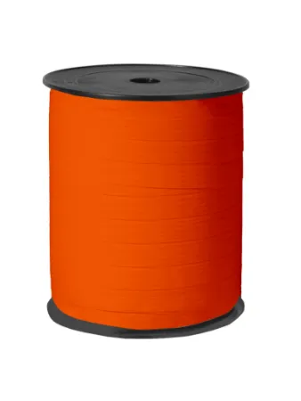 Paperlook krullint tweezijdig 10mm 250m, Oranje