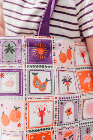 Strandtas met zomerse design - Bohemian Summer 65x18x49cm
