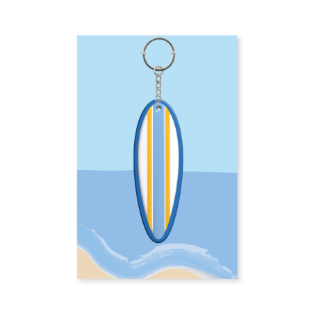 Stevig pvc surfboard sleutelhanger - klein cadeautje