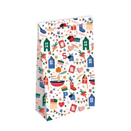 KP® Kraft papieren zakken - Pakjes pret 14+8x26cm, 25st