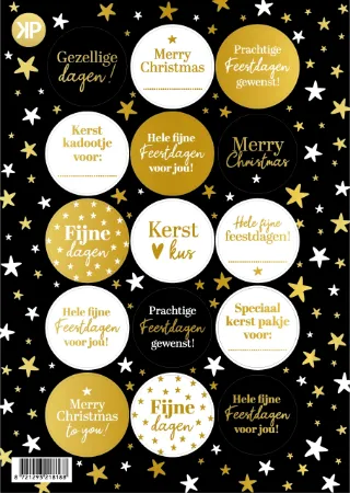 KP® A5 stickervel - Luxury Christmas - 25 vellen