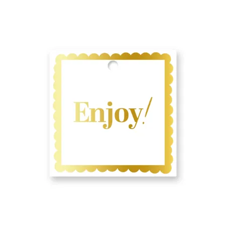 KP® Cadeaulabel - Enjoy! - 60x60mm