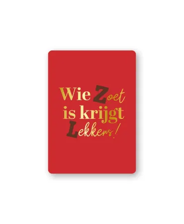KP® Cadeaukaartjes A7 - Wie zoet is krijgt lekkers, 25 stuks