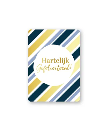 KP® Cadeaukaartjes A7 - Hartelijk gefeliciteerd, 25 stuks