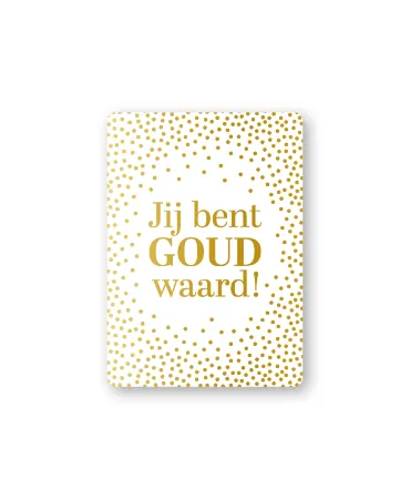 KP® Cadeaukaartjes A7 - Jij bent goud waard, 25 stuks