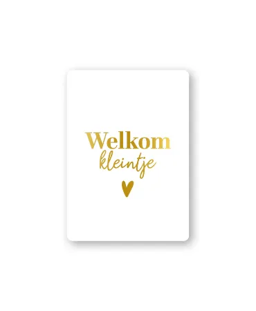 KP® Cadeaukaartjes A7 - Welkom kleintje (wit/goud), 25 stuks