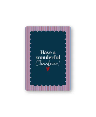 KP® Cadeaukaartjes A7 - Have a wonderful Christmas (silver), 25 stuks