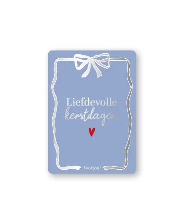 KP® Cadeaukaartjes A7 - Liefdevolle kerstdagen (silver), 25 stuks