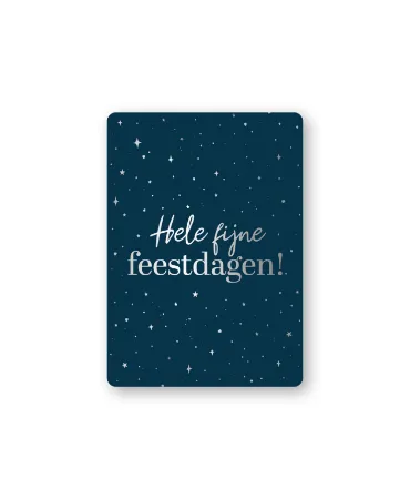 KP® Cadeaukaartjes A7 - Hele fijne feestdagen (silver), 25 stuks