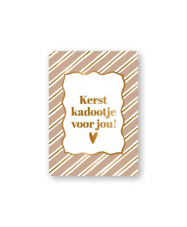 KP® Cadeaukaartjes A7 - Kerst kadootje voor jou (copper), 25 stuks