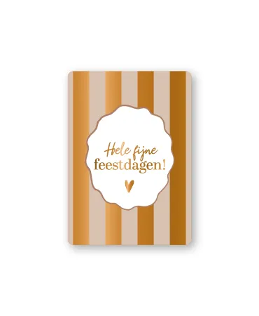 KP® Cadeaukaartjes A7 - Hele fijne feestdagen (copper), 25 stuks