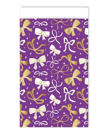 KP® Cadeauzakjes 17x25cm Bows purple 250st