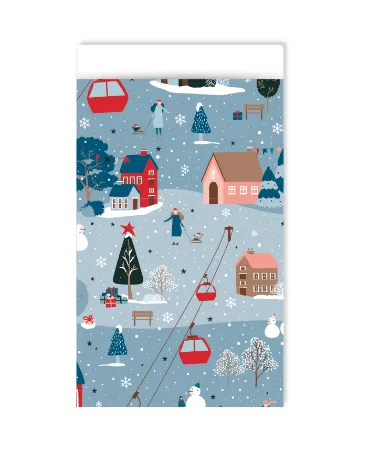 KP® Cadeauzakjes 12x19cm Winter wonderland blue 250st