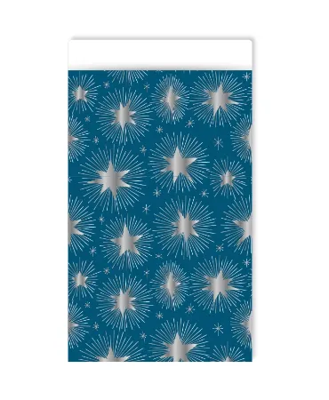 KP® Cadeauzakjes 12x19cm Stargazing blue/silver 250st