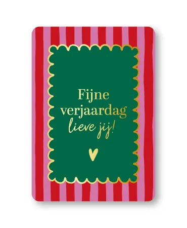 KP® Wenskaarten A6 - Fijne verjaardag lieve jij - 10 stuks