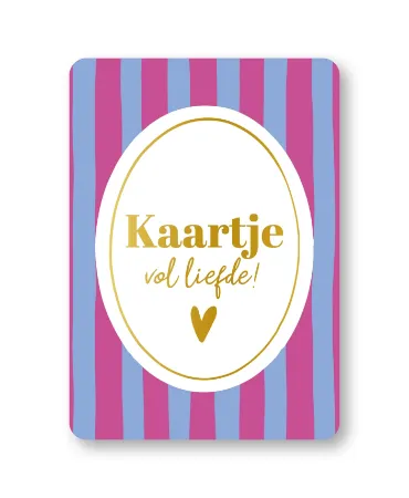 KP® Wenskaarten A6 - Kaartje vol liefde (roze/blauw) - 10 stuks