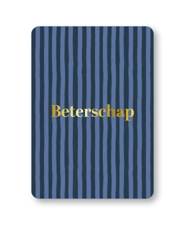 KP® Wenskaarten A6 - Beterschap (blauwe strepen) - 10 stuks