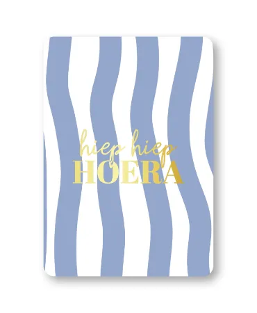 KP® Wenskaarten A6 - Hiep hiep hoera (waves) - 10 stuks