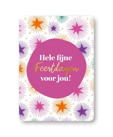 KP® Wenskaarten A6 - Hele fijne feestdagen voor jou (shiny) - 10 stuks