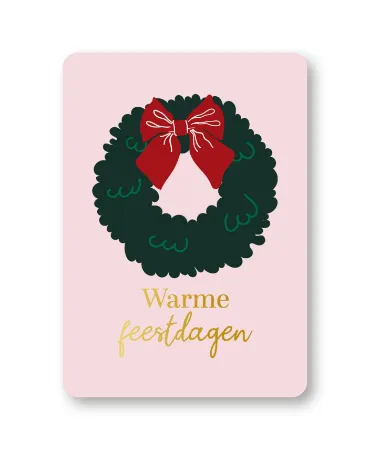 KP® Wenskaarten A6 - Warme feestdagen (kerstkrans) - 10 stuks