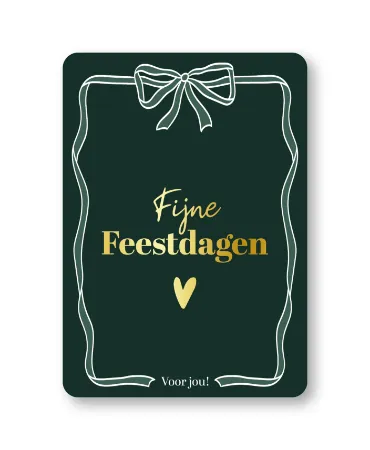KP® Wenskaarten A6 - Fijne feestdagen (groen) - 10 stuks