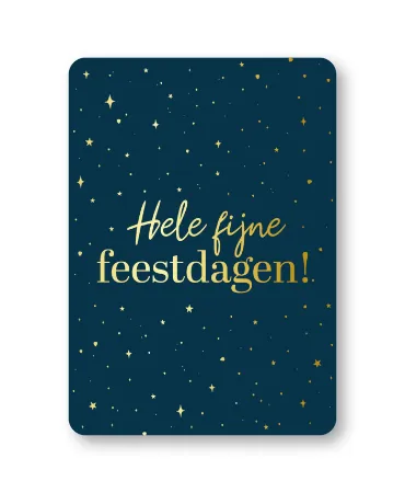 KP® Wenskaarten A6 - Hele fijne feestdagen (donkerblauw) - 10 stuks
