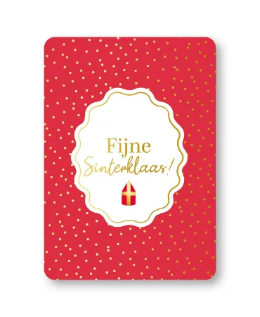 KP® Wenskaarten A6 - Fijne Sinterklaas (rood) - 10 stuks