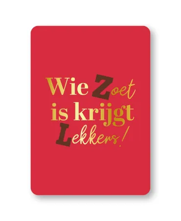 KP® Wenskaarten A6 - Wie zoet is krijgt lekkers - 10 stuks