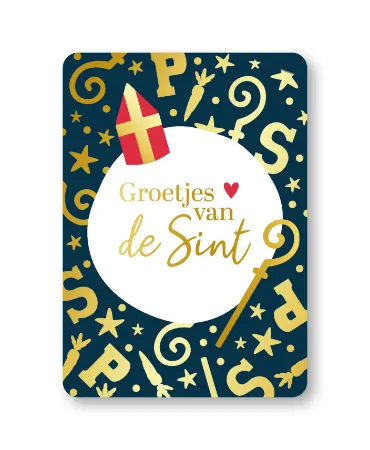 KP® Wenskaarten A6 - Groetjes van de Sint - 10 stuks